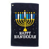 Hanukkah Menorah Happy Hanukkah Golf Towel
