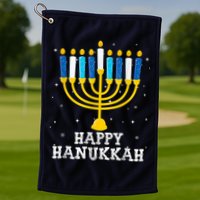 Hanukkah Menorah Happy Hanukkah Golf Towel