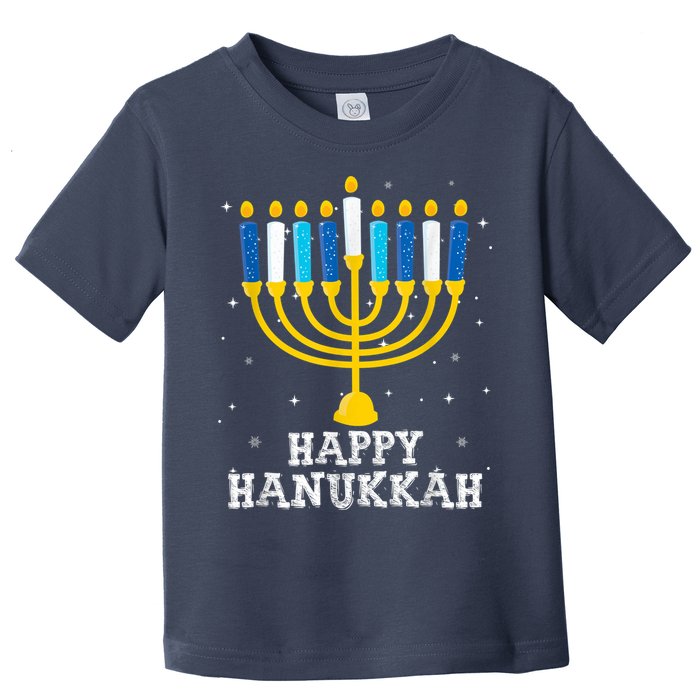 Hanukkah Menorah Happy Hanukkah Toddler T-Shirt