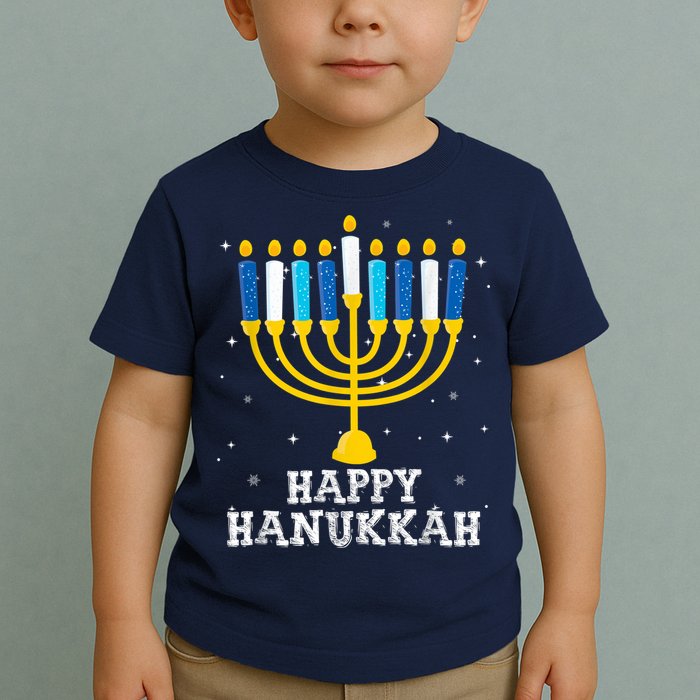 Hanukkah Menorah Happy Hanukkah Toddler T-Shirt