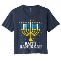Hanukkah Menorah Happy Hanukkah Crop Top
