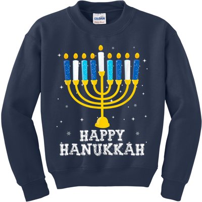 Hanukkah Menorah Happy Hanukkah Kids Sweatshirt