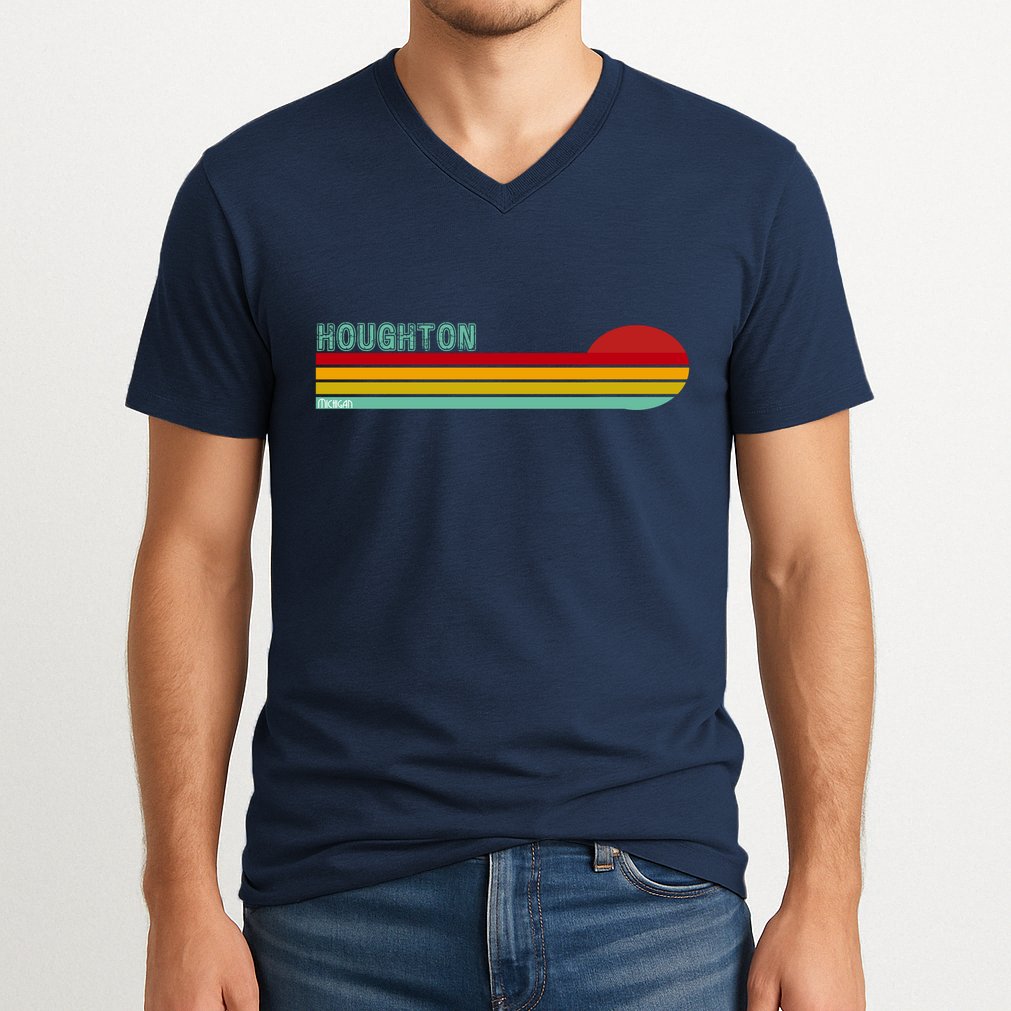 Houghton Michigan V-Neck T-Shirt