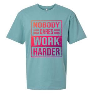 Hustler Motivation Hard Worker Nobody Cares Work Harder Cute Gift Sueded Cloud Jersey T-Shirt