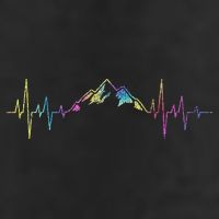 Hiking Mountains Heartbeat Hiker Adventures Tie Dye Adult Drive Performance Visor