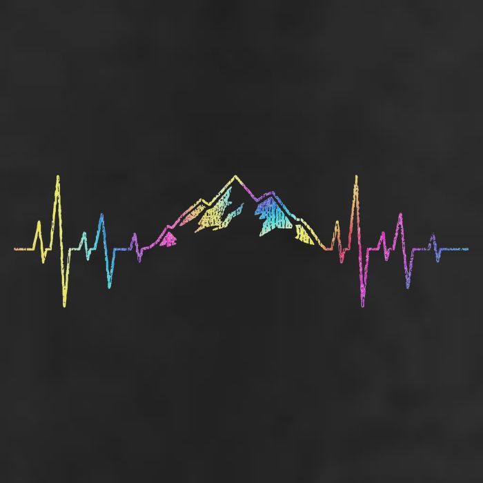 Hiking Mountains Heartbeat Hiker Adventures Tie Dye Adult Drive Performance Visor