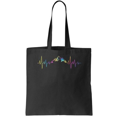 Hiking Mountains Heartbeat Hiker Adventures Tie Dye Bag