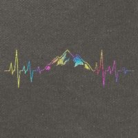 Hiking Mountains Heartbeat Hiker Adventures Tie Dye Cotton Canvas Backpack