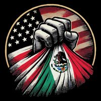 Half Mexican Half American Usa Flag Mexico America Impact Tech Backpack