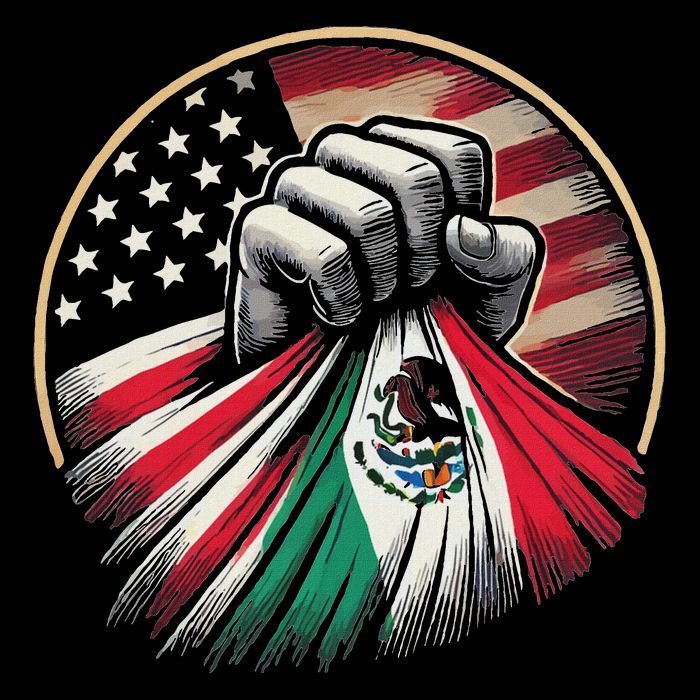 Half Mexican Half American Usa Flag Mexico America Impact Tech Backpack