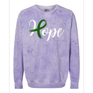 Hope Mental Health Awareness Ribbon Colorblast Crewneck Sweatshirt