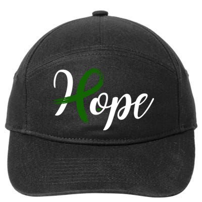 Hope Mental Health Awareness Ribbon 7-Panel Snapback Hat