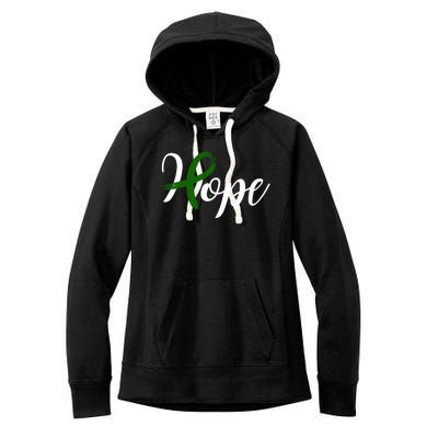 Hope Mental Health Awareness Ribbon Women's Fleece Hoodie