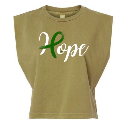 Hope Mental Health Awareness Ribbon Garment-Dyed Women's Muscle Tee