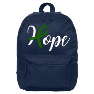 Hope Mental Health Awareness Ribbon 16 in Basic Backpack