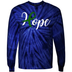 Hope Mental Health Awareness Ribbon Tie-Dye Long Sleeve Shirt