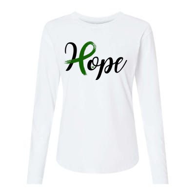 Hope Mental Health Awareness Ribbon Womens Cotton Relaxed Long Sleeve T-Shirt