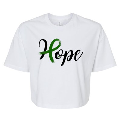 Hope Mental Health Awareness Ribbon Bella+Canvas Jersey Crop Tee