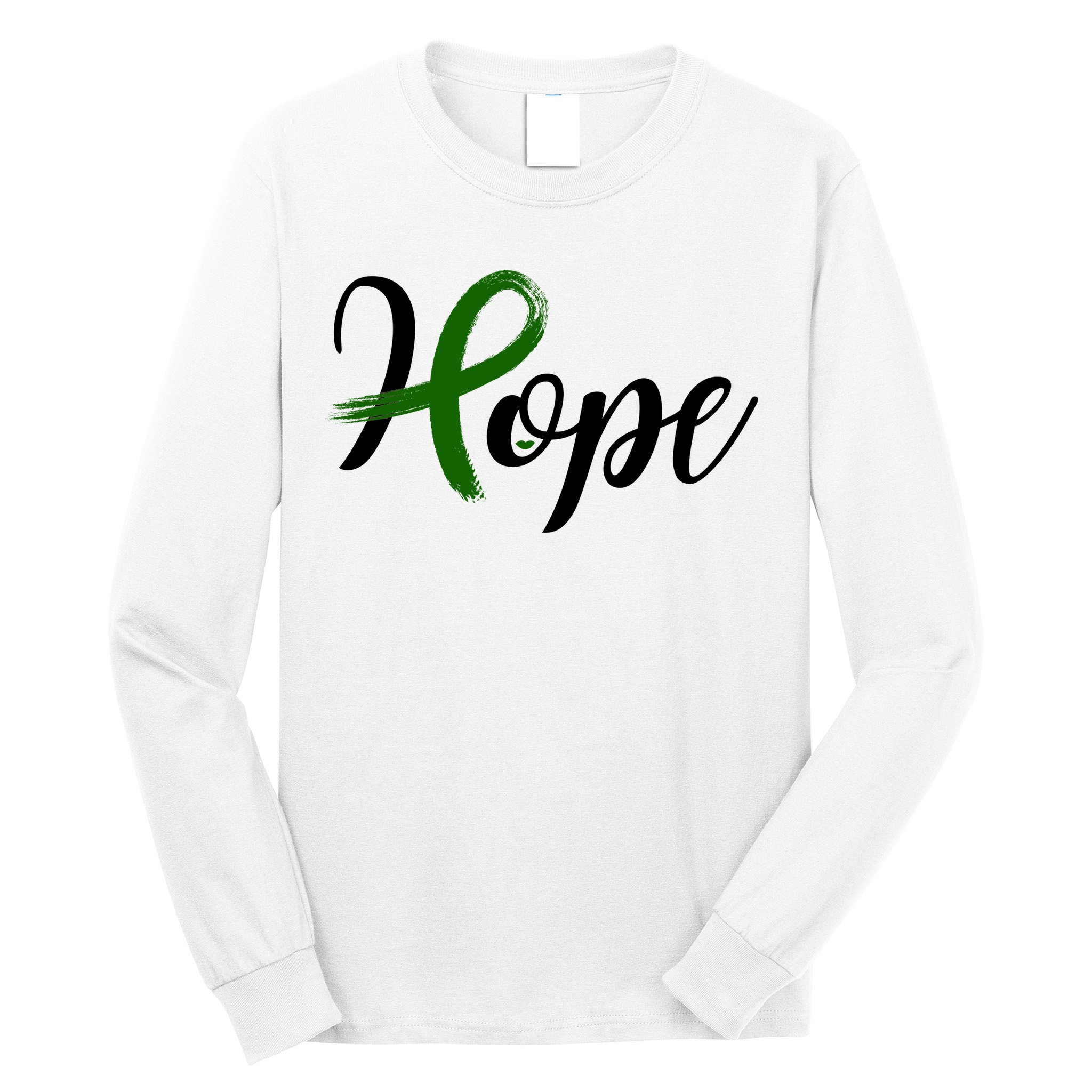Hope Mental Health Awareness Ribbon Long Sleeve Shirt