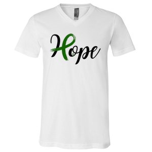 Hope Mental Health Awareness Ribbon V-Neck T-Shirt