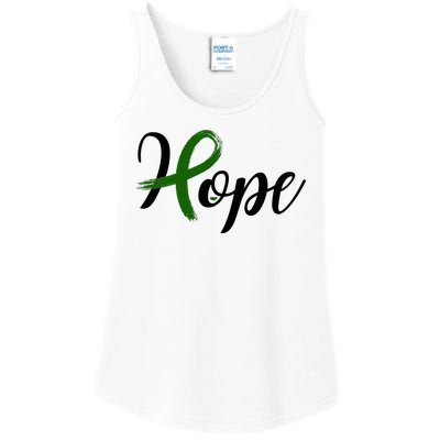 Hope Mental Health Awareness Ribbon Ladies Essential Tank