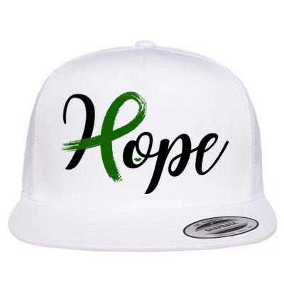 Hope Mental Health Awareness Ribbon Flat Bill Trucker Hat