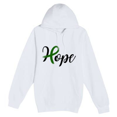 Hope Mental Health Awareness Ribbon Premium Pullover Hoodie