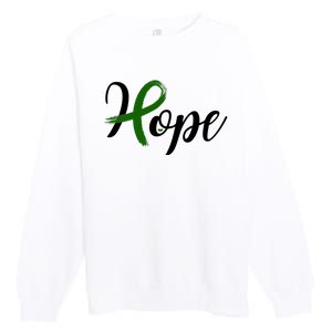 Hope Mental Health Awareness Ribbon Premium Crewneck Sweatshirt