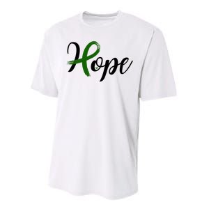 Hope Mental Health Awareness Ribbon Performance Sprint T-Shirt