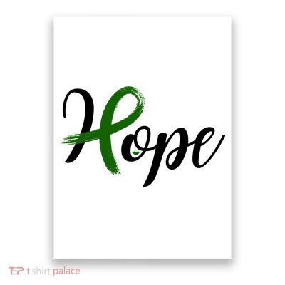 Hope Mental Health Awareness Ribbon Poster