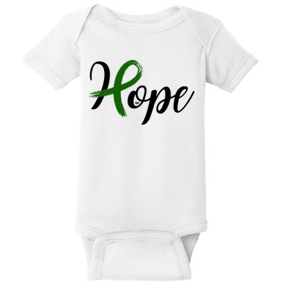 Hope Mental Health Awareness Ribbon Baby Bodysuit