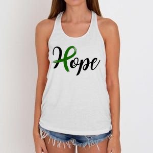 Hope Mental Health Awareness Ribbon Women's Knotted Racerback Tank