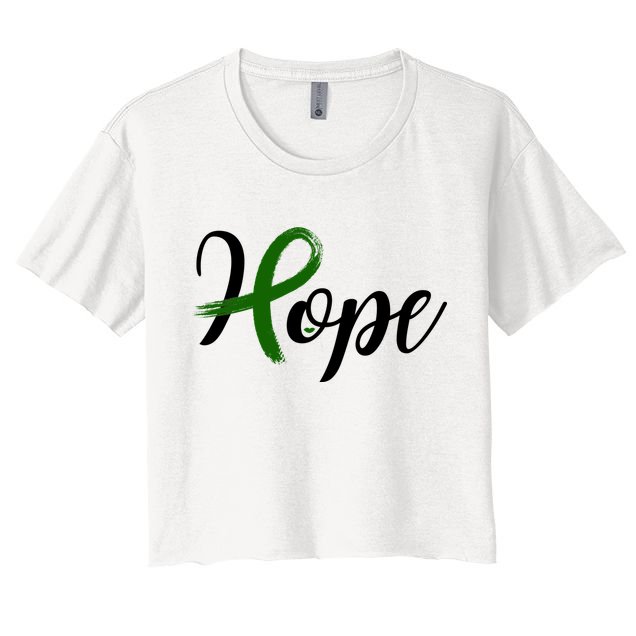 Hope Mental Health Awareness Ribbon Crop Top
