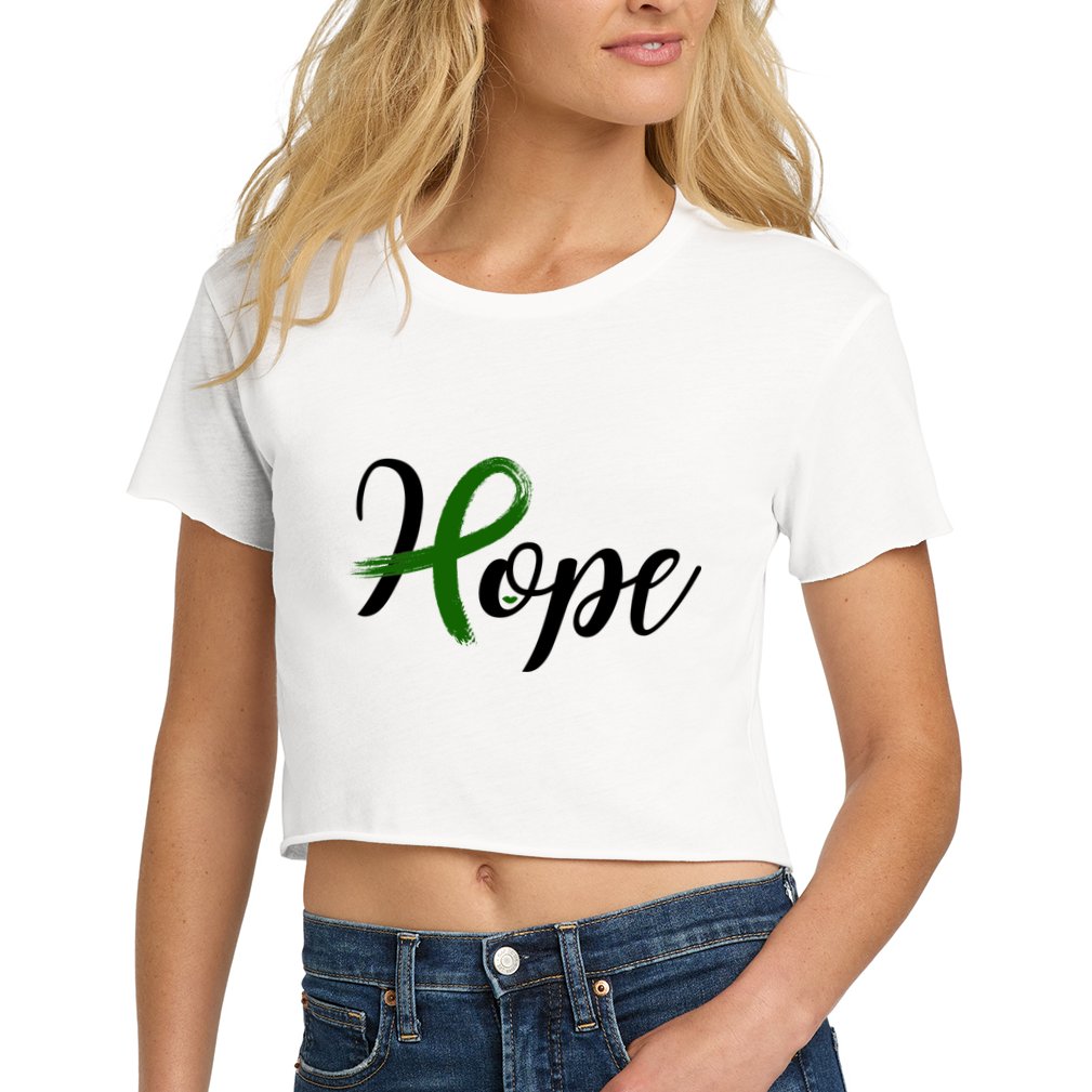 Hope Mental Health Awareness Ribbon Women's Crop Top Tee