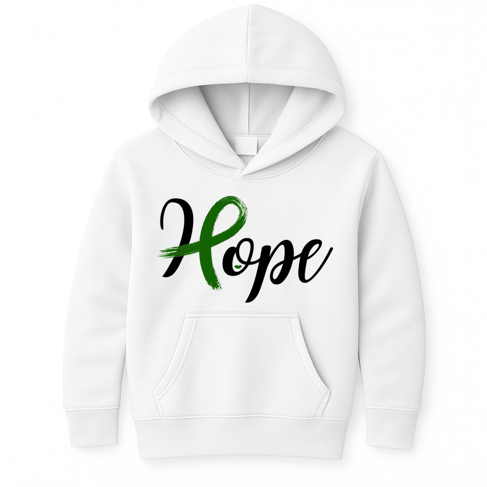 Hope Mental Health Awareness Ribbon Kids Hoodie