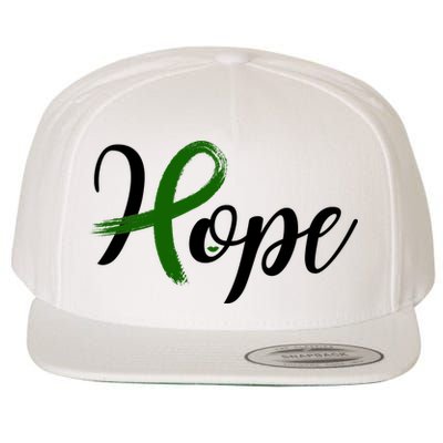 Hope Mental Health Awareness Ribbon Wool Snapback Cap