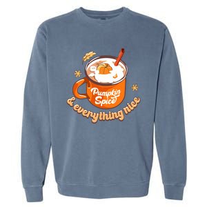 Halloween Mug Halloween Pumpkin Pumpkin Spice Retro Gift Garment-Dyed Sweatshirt