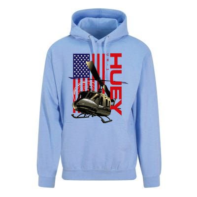 Huey Military Helicopter Airplane American Flag Unisex Surf Hoodie