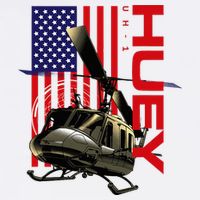 Huey Military Helicopter Airplane American Flag Wool Snapback Cap
