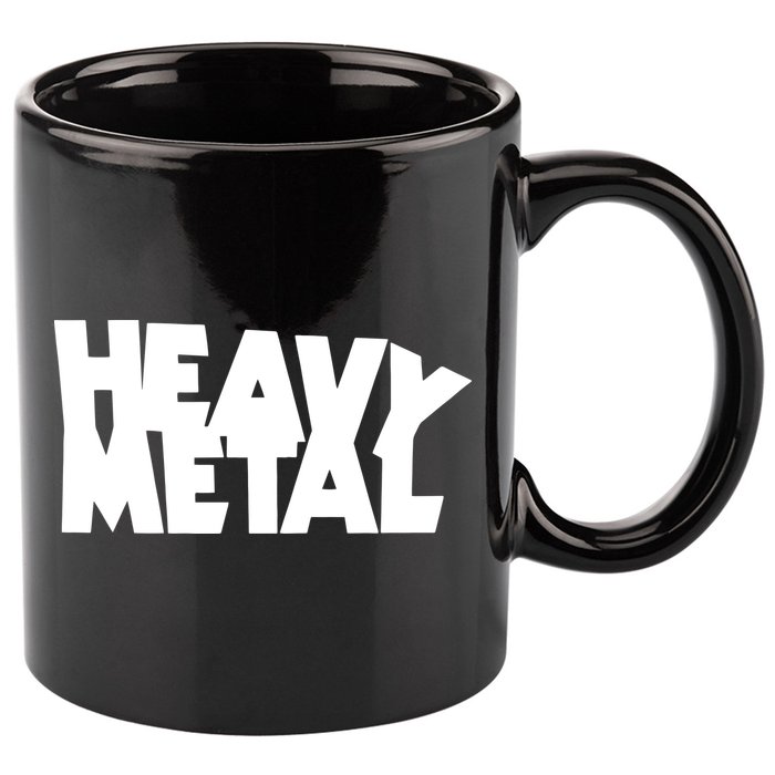 Heavy Metal 11oz C Handle Ceramic Mug