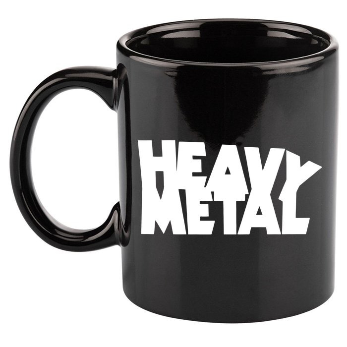 Heavy Metal 11oz C Handle Ceramic Mug
