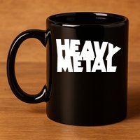 Heavy Metal 11oz C Handle Ceramic Mug