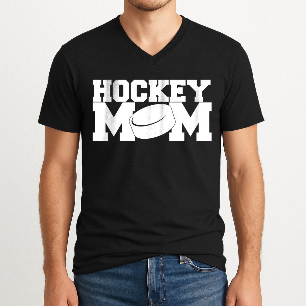 Hockey Mom V-Neck T-Shirt