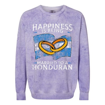 Honduran Marriage Honduras Married Heritage Flag Culture Colorblast Crewneck Sweatshirt