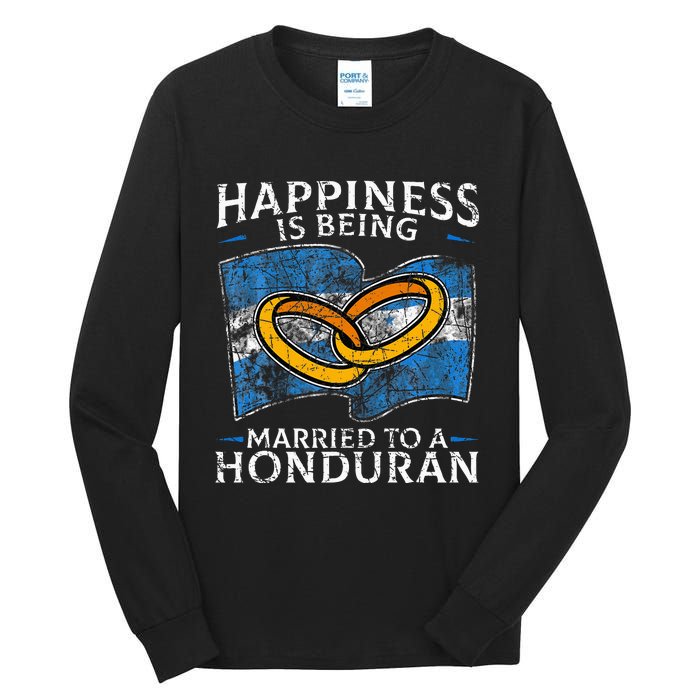 Honduran Marriage Honduras Married Heritage Flag Culture Tall Long Sleeve T-Shirt