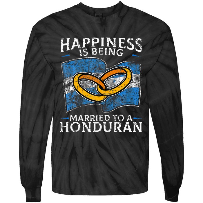 Honduran Marriage Honduras Married Heritage Flag Culture Tie-Dye Long Sleeve Shirt