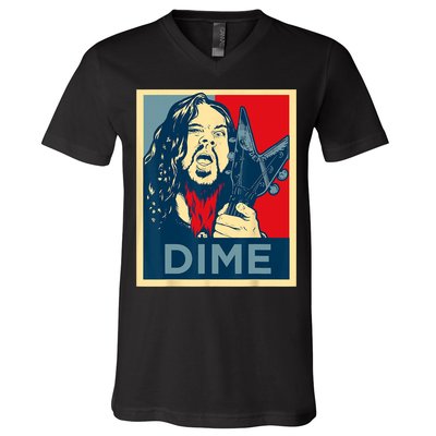 Heavy Metal Hope Poster Dime Dimebag Obama Darrell Guitar V-Neck T-Shirt