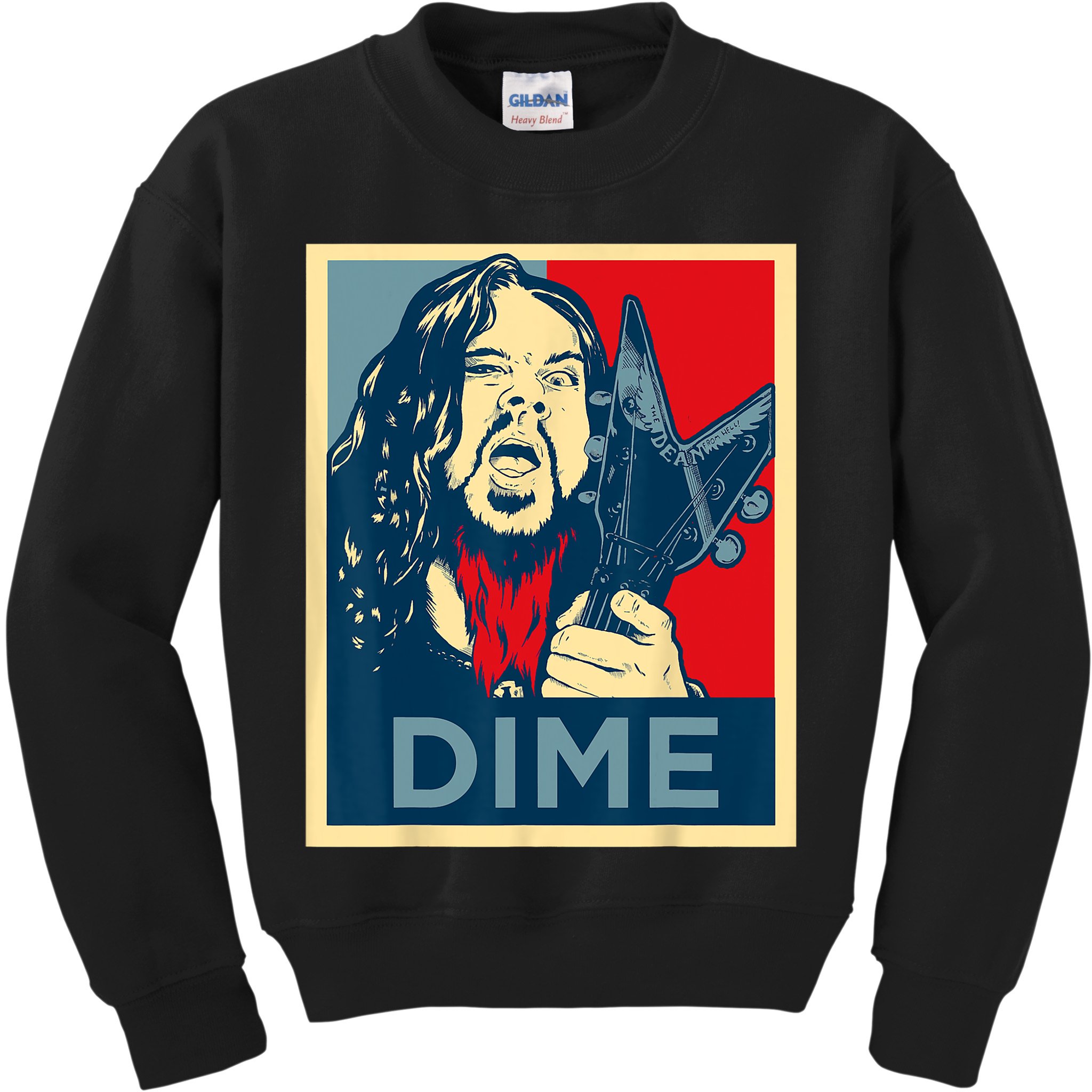 Heavy Metal Hope Poster Dime Dimebag Obama Darrell Guitar Kids Sweatshirt