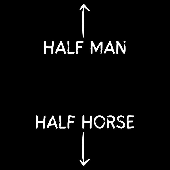 Half Man Half Horse Funny Flexfit Unipanel Trucker Cap