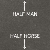 Half Man Half Horse Funny Cotton Canvas Backpack